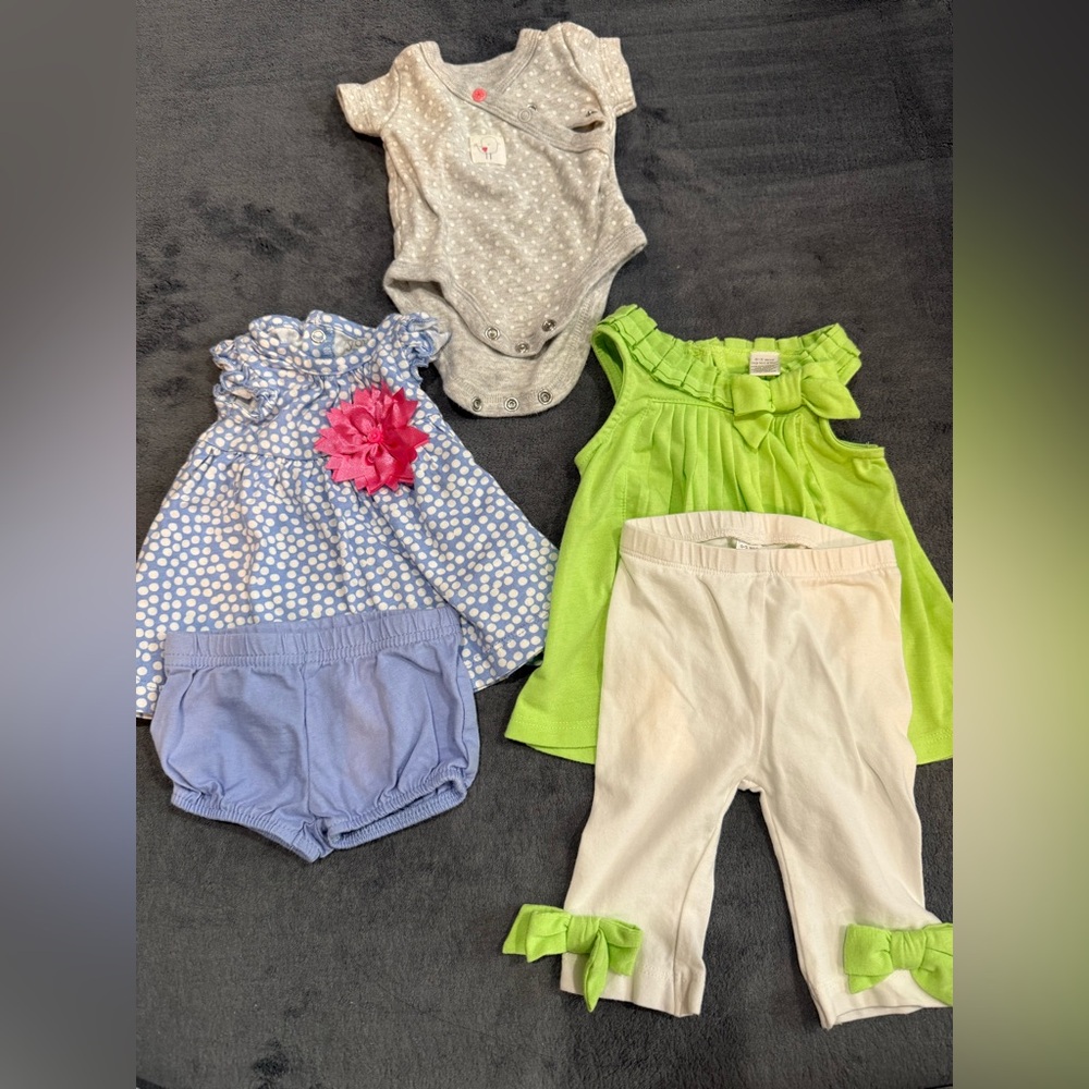 Baby Girls newborn and 0-3 month Outfit Set